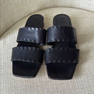 Vince Zofi Mafalda Black Slide Sandals